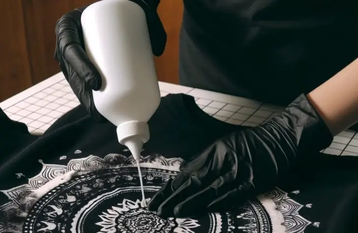 How to fix bleach stains on black clothes?
